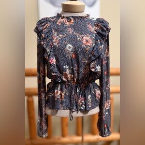 ✨ Lost + Wander Floral Ruffle Blouse ✨